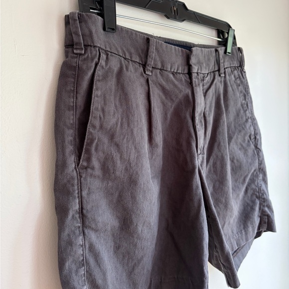 Abercrombie & Fitch Women's Linen Blend Grey Bermuda Shorts Size 29 - Picture 2 of 5